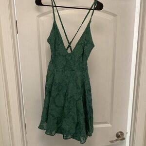 Elegant Green Lace Dress